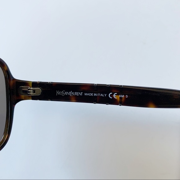 2000s Yves Saint Laurent brown tortoise sunglasses. - Picture 5 of 8